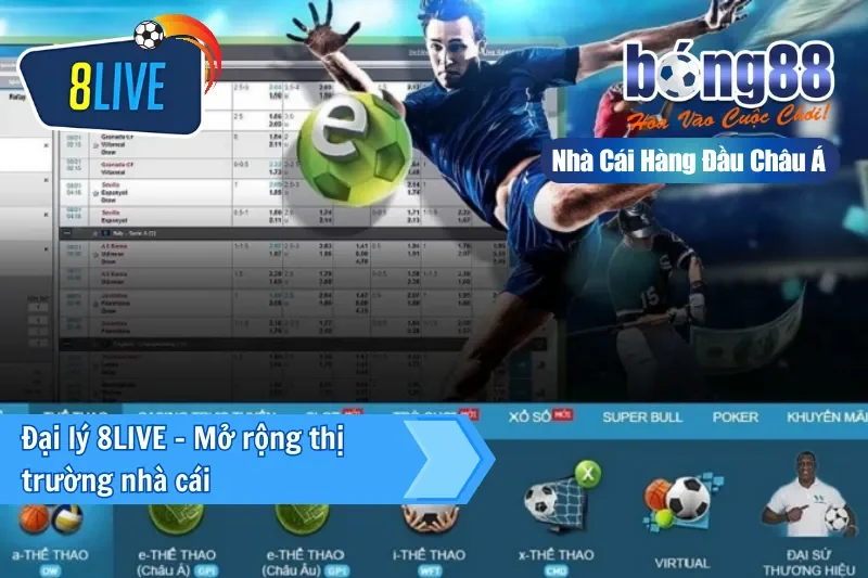 Đại Lý 8LIVE 2 Mở rộng thị trường cá cược 8LIVE